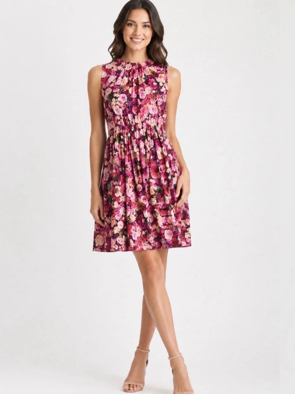 Kate Spade New York Rose Print Tie Back Dress size 4